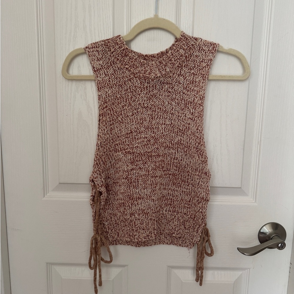 Knit Tank Top in Marled Brown by AYBL